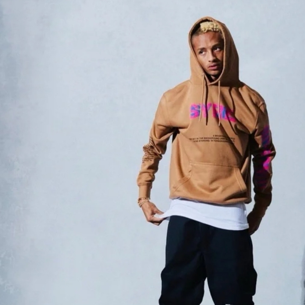 MSFTSrep Jaden Smith SYRE Beautiful‎ Confusion Brown Tour Hoodie Mens Size M